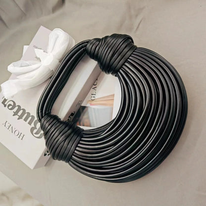 Handbags for Women 2025 New Gold Luxury Designer Brand Handwoven Noodle Bags Rope Knotted Pulled Hobo Silver Evening Clutch Chic
