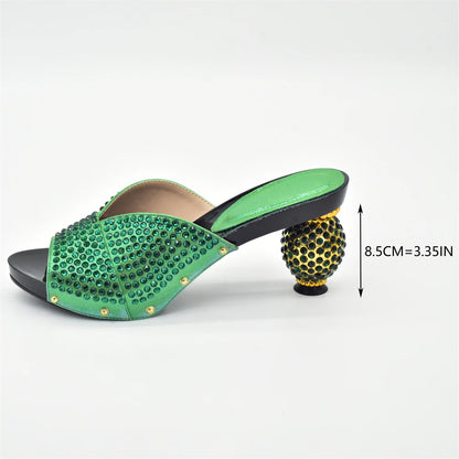 New Design Italian Shoe and Bag Set 2026 Wedding Shoes Bride Women Shoe and Bag Set Decorated with Rhinestone Luxury Shoes