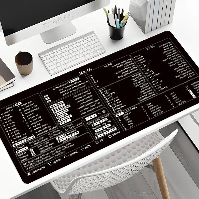 For MAC OS Cheat Sheet Mouse Pad Large For Word Excel Shortcuts Keyboard  Mat Office User Mousepad Candlestick Patterns Desk
