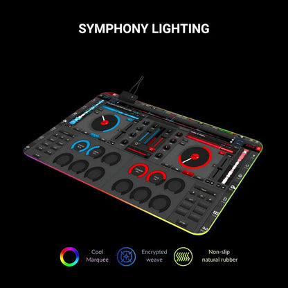RGB Radio Dj Workbench Mouse Pad Gamer HD Large HD HYBXAXC Desk Mats MousePads Natural Rubber Carpet Anti Slip Laptop Mice Pad