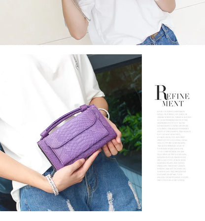 Luxury Snake Pattern Chain Flap Handbags Evening Clutches Crossbody Messenger Shoulder Bags Women Female Ladies Luxurious Purses