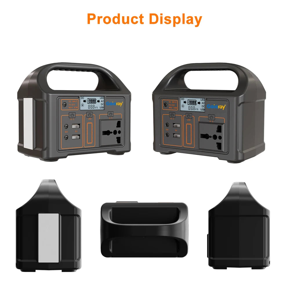 Gaiaray 100W Portable Power Station AC 220V 110V Solar Generator Outdoor Emergency Power Bank 76.8Wh LiFePO4 Battery For Camping