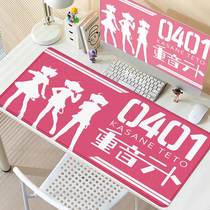 Kawaii Anime Girl Gaming Mouse Pad K-Kasane Teto Large LockEdge Mousepad XXL Computer Keyboard Desk Mat E-Sports PC Gaming Pads