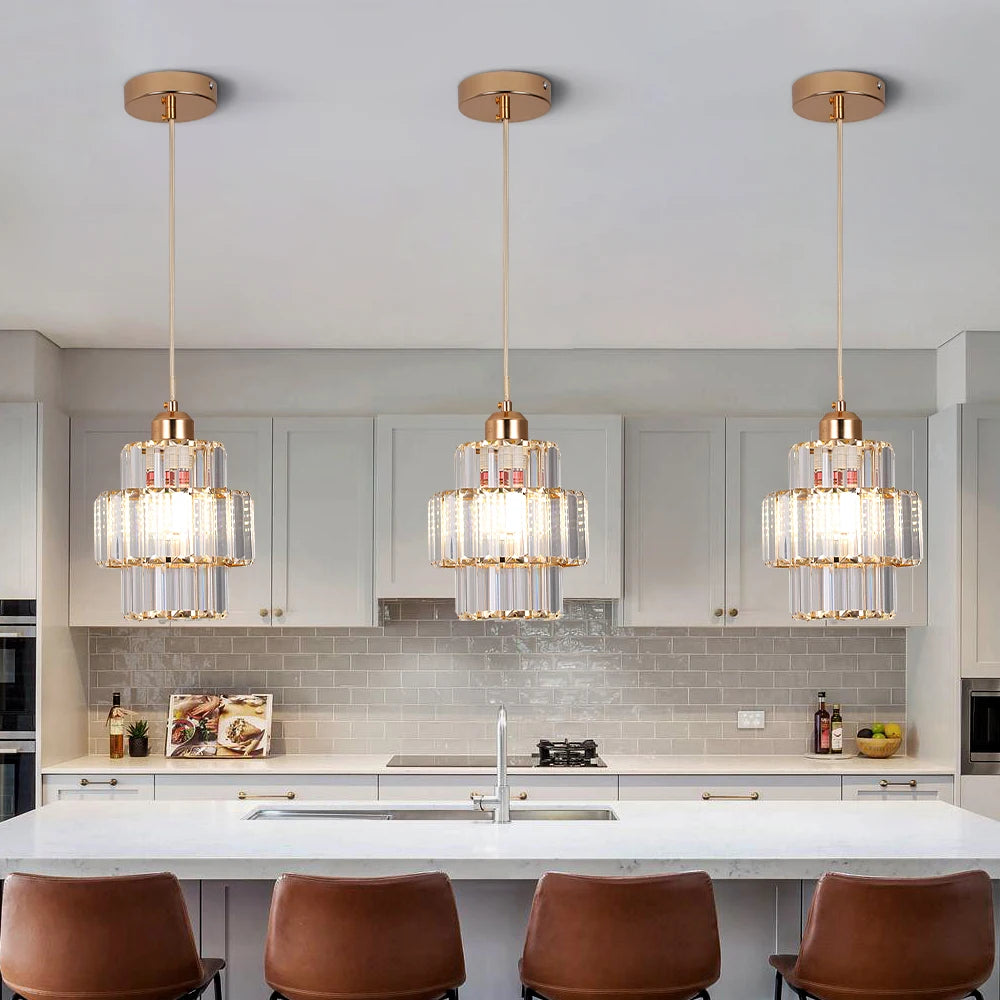 Modern Pendant Lights Luxury Led Crystal Ceiling Lamp Nordic Design Chandelier Bedroom Dining Room Table Kitchen Island Decor