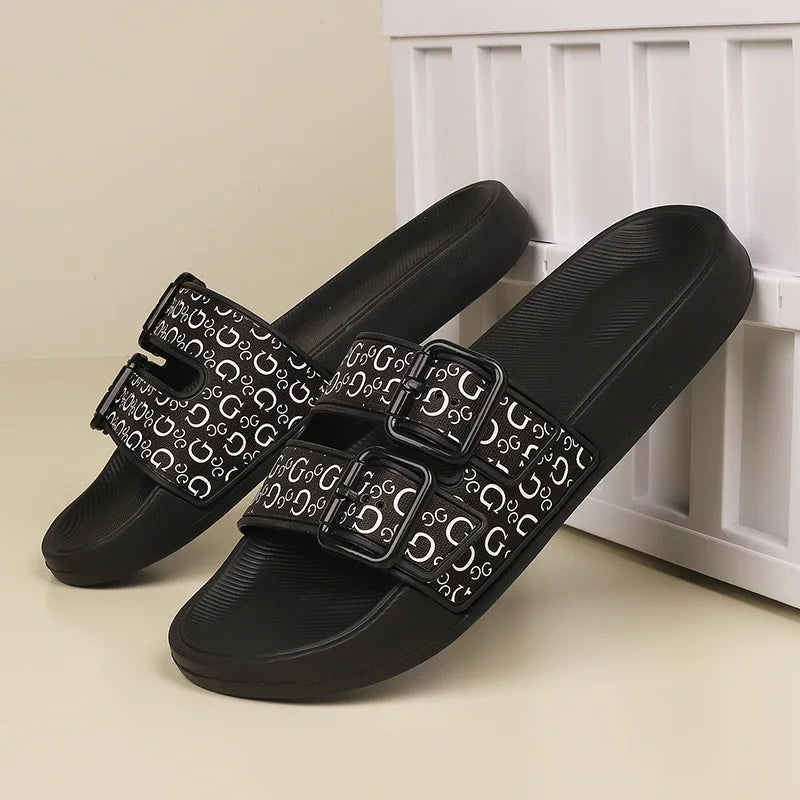 Men's Genuine Leather Sandals Comfortable Man Sandal House Slippers Man Summer Shoes Sale Genuine Mens Slipper Flip Flop Slides
