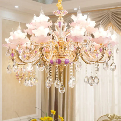 Zinc Alloy Crystal Chandelier Modern Living Room Decoration  Lighting European Restaurant Bedroom Candle  Lamps