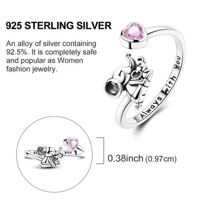Original 925 Sterling Silver Ring Sun Star Moon Love Bowknot Sunflower Ring For Women Wedding Anniversary Ring Jewelry Gift
