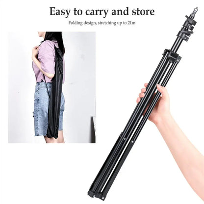 2m Campinglight Stand Folding Telescoping Tripod Adjustable Lightweight Aluminium Floor Lamp Holder Tripod Camping Accessories