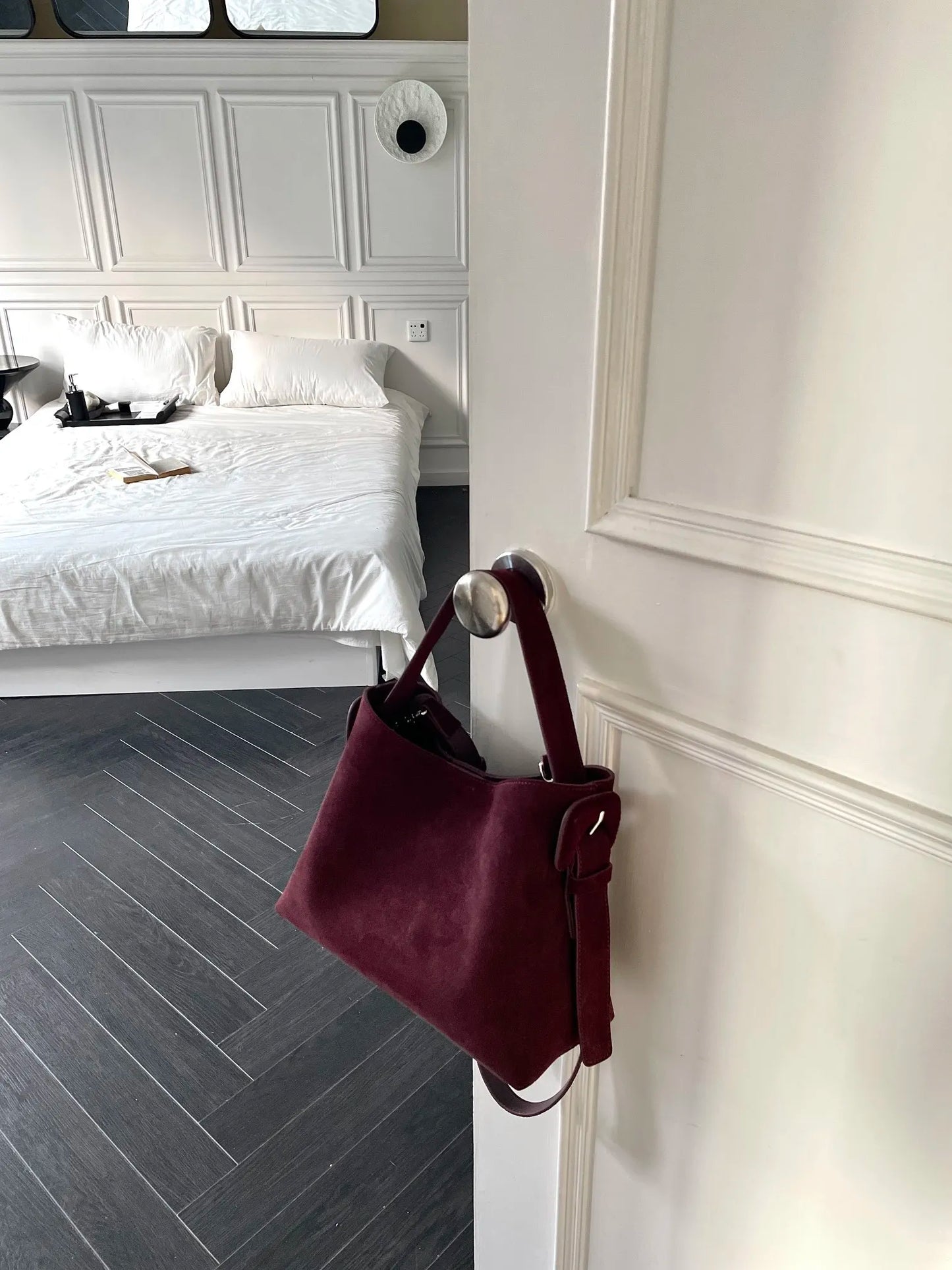 Suede Cowhide fashion ladeis shoulder cross brown bags luxury designer women coffe handbags angola red