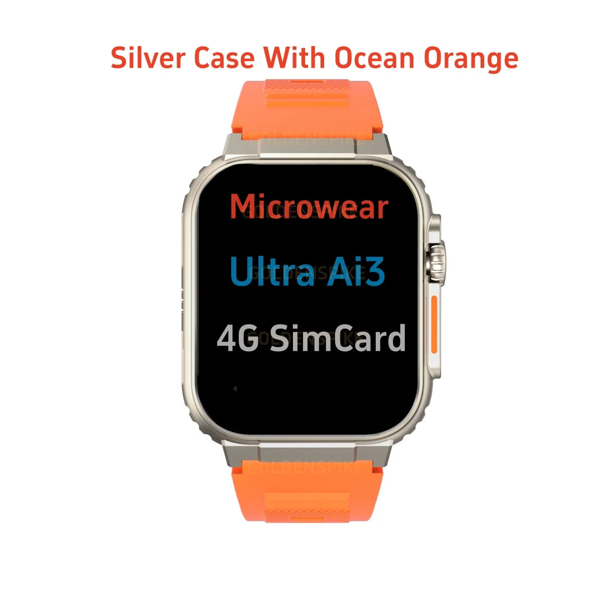 Microwear Ultra Ai3 Smartwatch 5G 180° Rotating Camera Google Play GPS WIFI 2.29inch Amoled HD Display 4G Calling Smartwatch Men