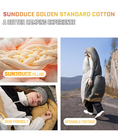 Naturehike MG120 MG270 Mummy Sleeping Bag -2~5℃ Ultralight Camping Hiking Cotton Warm Thermal Winter Machine Washable Tour Gear