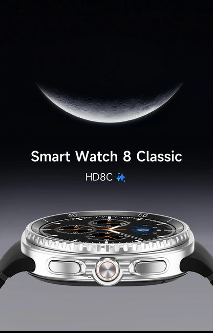 Smart Watch Man with Rotating Bezel AI Voice Assistant Receive Call 3ATM Waterproof Remote Music 1.43inch HD Screen Wristwatch