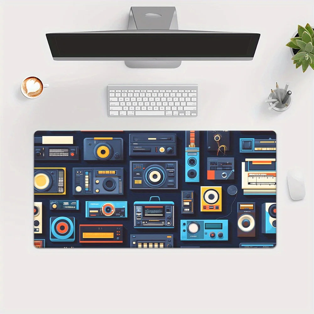 1pc, Cool Tape, , Sound, Cartoon Style, HD Printed Pad for Desk, Multi Functional XXL Mousepad, Keyboard Gaming Mouse Mats, Offi