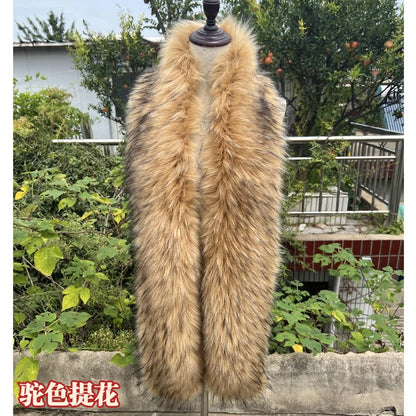 Bulk discount  Y2K Mink Fur Scarf for Women - Winter Plush Long Strip Scarf, European American Style Warm accessory