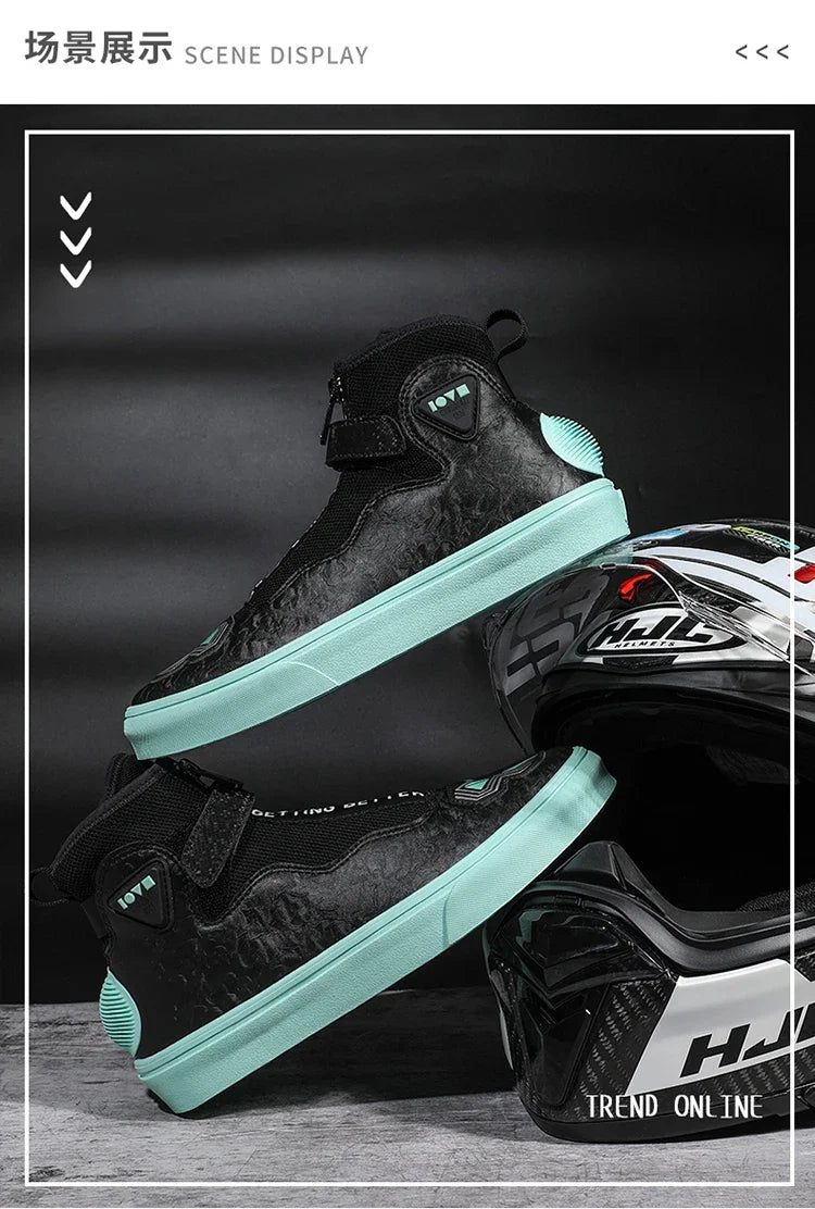 New Motorcycle Shoes Men Motorcycle  Boots Cycling Equipment  Riding Boots Wear-resistant Outdoor Racing Shoes