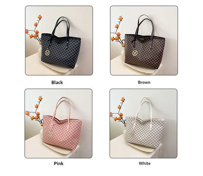 Large Capacity Commuting Tote Bags Fashionable Printed Pu Leather Handbag for Women College Students Class Handbags Shoulder Bag