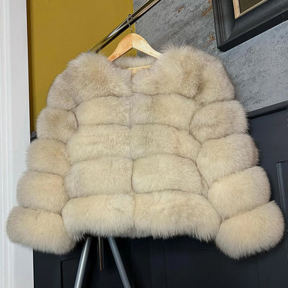 Winter Women's Cold Coat Top Fox Jackets For Women clothing Natural Real fox Fur Jacket Coats For Women Fur Jacket In Promotion