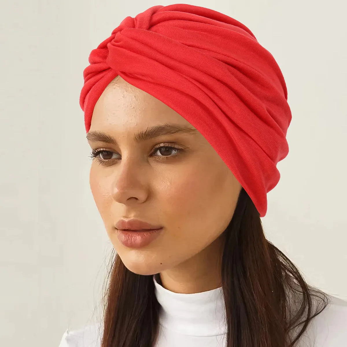 2026 New Soft Strech Ramadan Muslim Hijab Caps Fashion Headwear Women's Headscarf Solid Color Hair Care Turban Bonnet