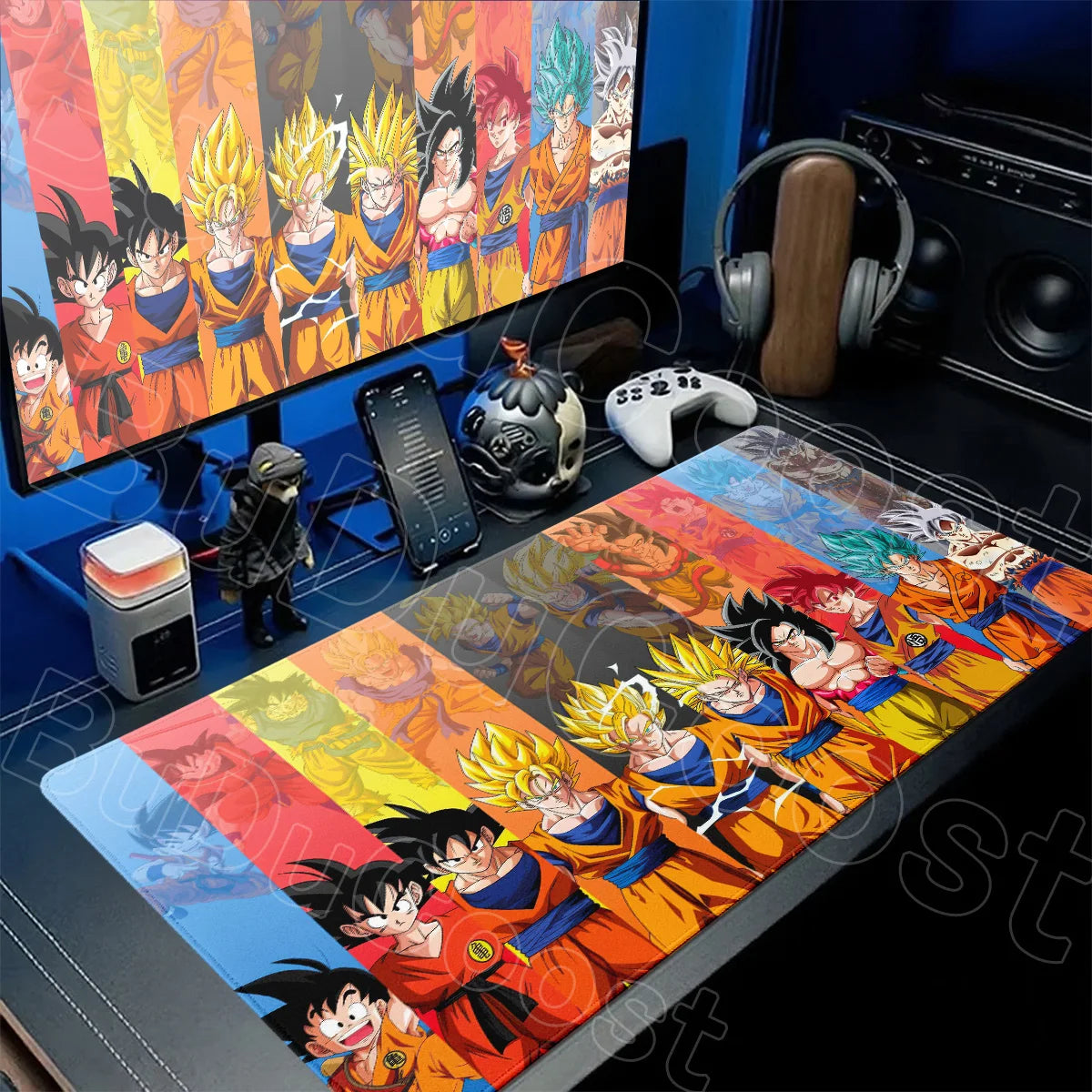Rubber Anti-slip Mouse Pad Gamer Computer Washable Dragon Ball Desk Mat XXL HD Print Goku Keyboard With Stitch Edge For LOL CSGO