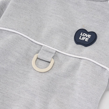 Breathable Cotton Dog Jumpsuit, Striped Puppy Tracksuit with D-Ring, Soft Pet Pajamas for Small Dogs 2026 New Chihuahua Apparel