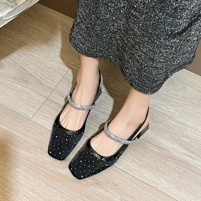 New Arrival Women Shoes Luxury Rhinestone High Heeled Sandals for Woman Elegant French Wedding Shoe Designer Shoes Zapatos Mujer