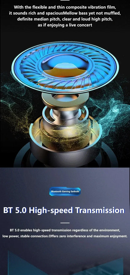 NEW X15 TWS Earphones Bluetooth Wireless Gamer Headphones 65ms Low Latency Earbuds Fone Gamer Headset Gamer with Mic