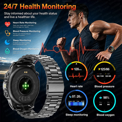 2026 New Military T-RX4 Ultra GPS Smart Watch Men 10ATM Waterproof Compass Flashlight Bluetooth Call Sports tracker Smartwatch