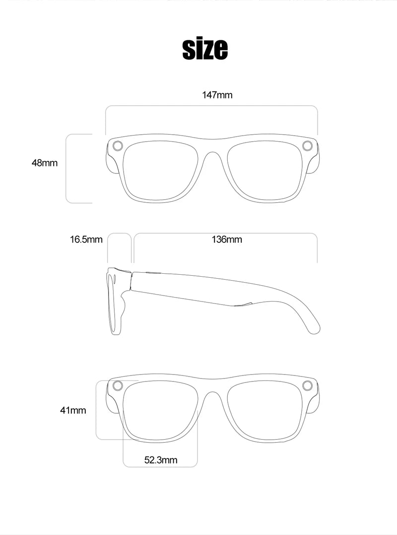 2026 4K HD Color Changing AI Smart Glasses Chat GPT 100MP Camera Bluetooth Call Voice Assistant Control Smart Glasses 2026 New