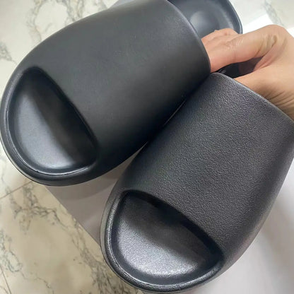 Summer Slippers Men Women Indoor EVA Soft Bottom Sandals Open Toe Trend Slides Beach Shoes Slippers Home Shoes Size 35-46
