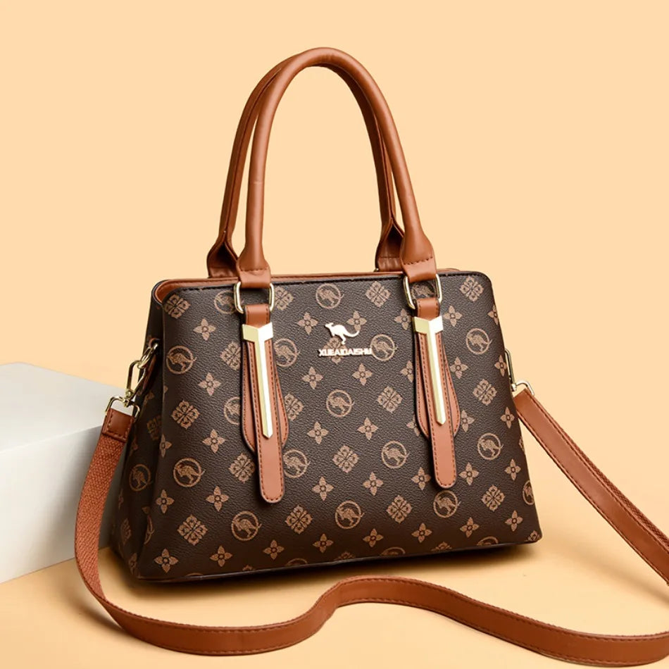 Luxury Women Handbag Fashion Print Large Capacity Shoulder Crossbody Bag Leisure Designer Soft Leather Ladies Purses and Handbag