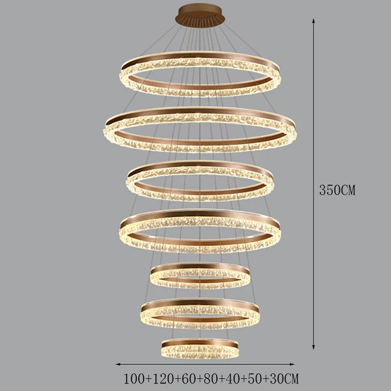 Modern Home Decor Ring LED Lights Pendant Light Lamps for Living Room Chandeliers for Dining Room Hanging Light Indoor Lighting