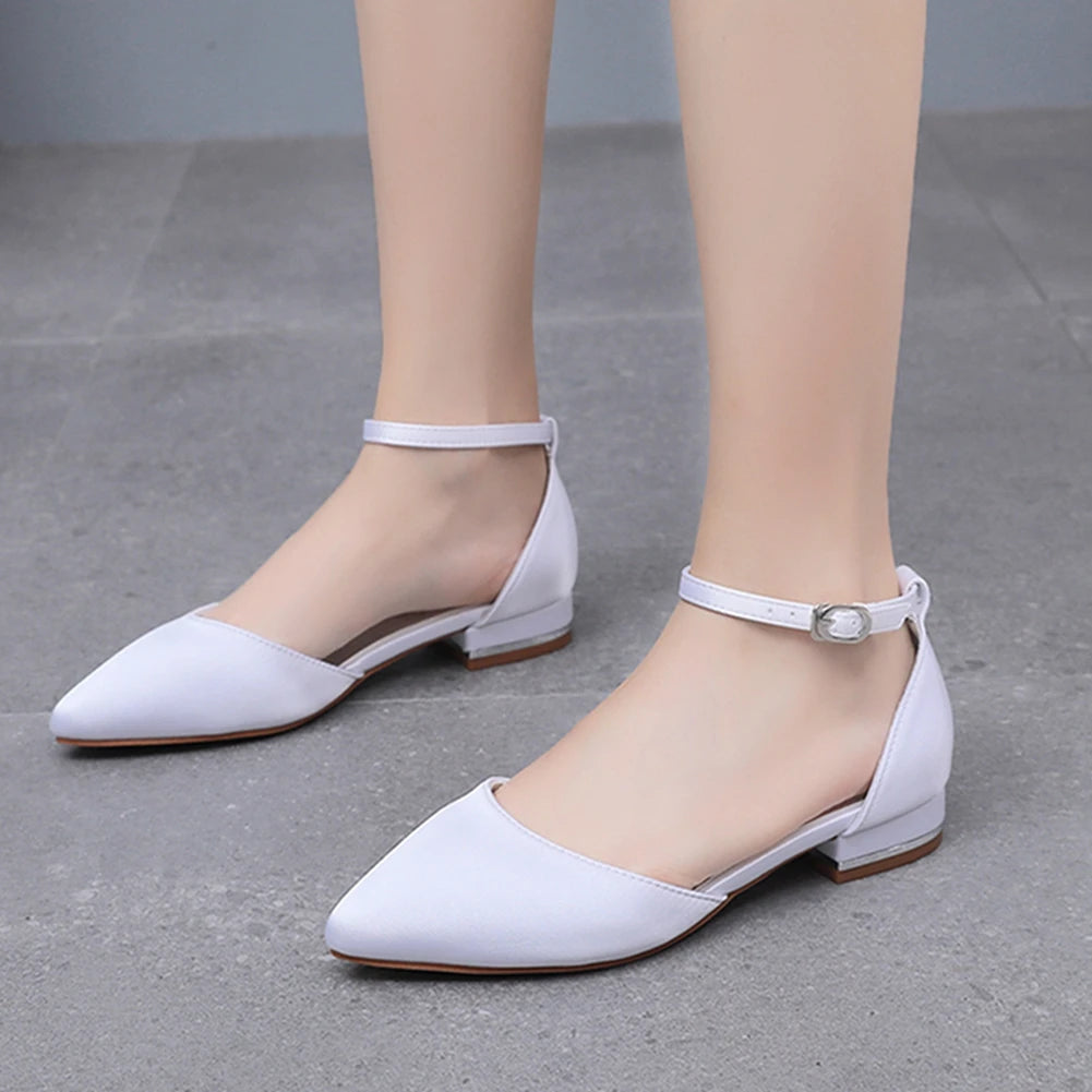 Crystal Queen Women Sandals Ladies Sexy Shoes Female Flats Point Toe Summer Shoes Casual Party Dress Flat