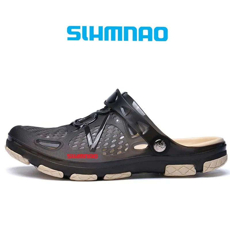 2025 Men's Summer Outdoor Fishing Shoes, Anti Slip Lightweight Casual Beach Sandals, Durable Thick Soled Shoes for Home Use