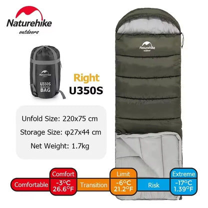 Naturehike Sleeping Bag Ultralight Winter Sleeping Bag Lightweight Waterproof Sleeping Bag Outdoor Camping Sleeping Bag