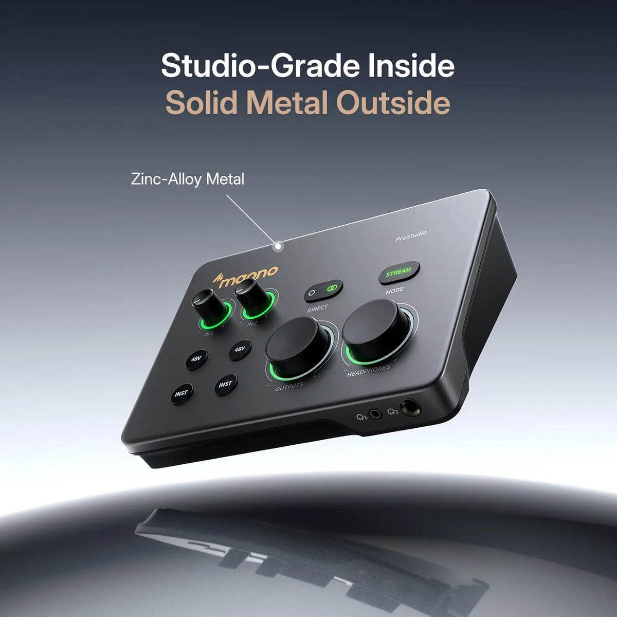 MAONO P2 Hybrid USB Audio Interface Mixers Dual XLR for PC Phone iPad Guitar 56dB Gain Loopback for Podcast Streaming Recording