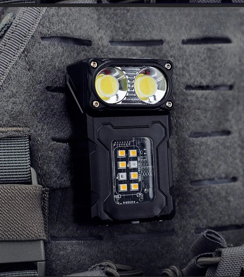Tactical Portable Work Light EDC Flashlight Tool Mini LED Flashlight Outdoor Camping Hiking Tool MOLLE Flash Light Rechargeable