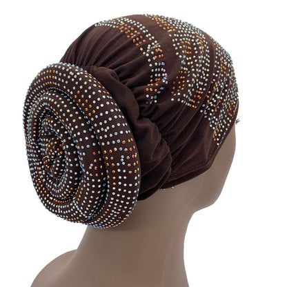 Summer Breathable Turban Cap for Women Muslim Under Scarf Cap African Lady Head Wraps Bonnet