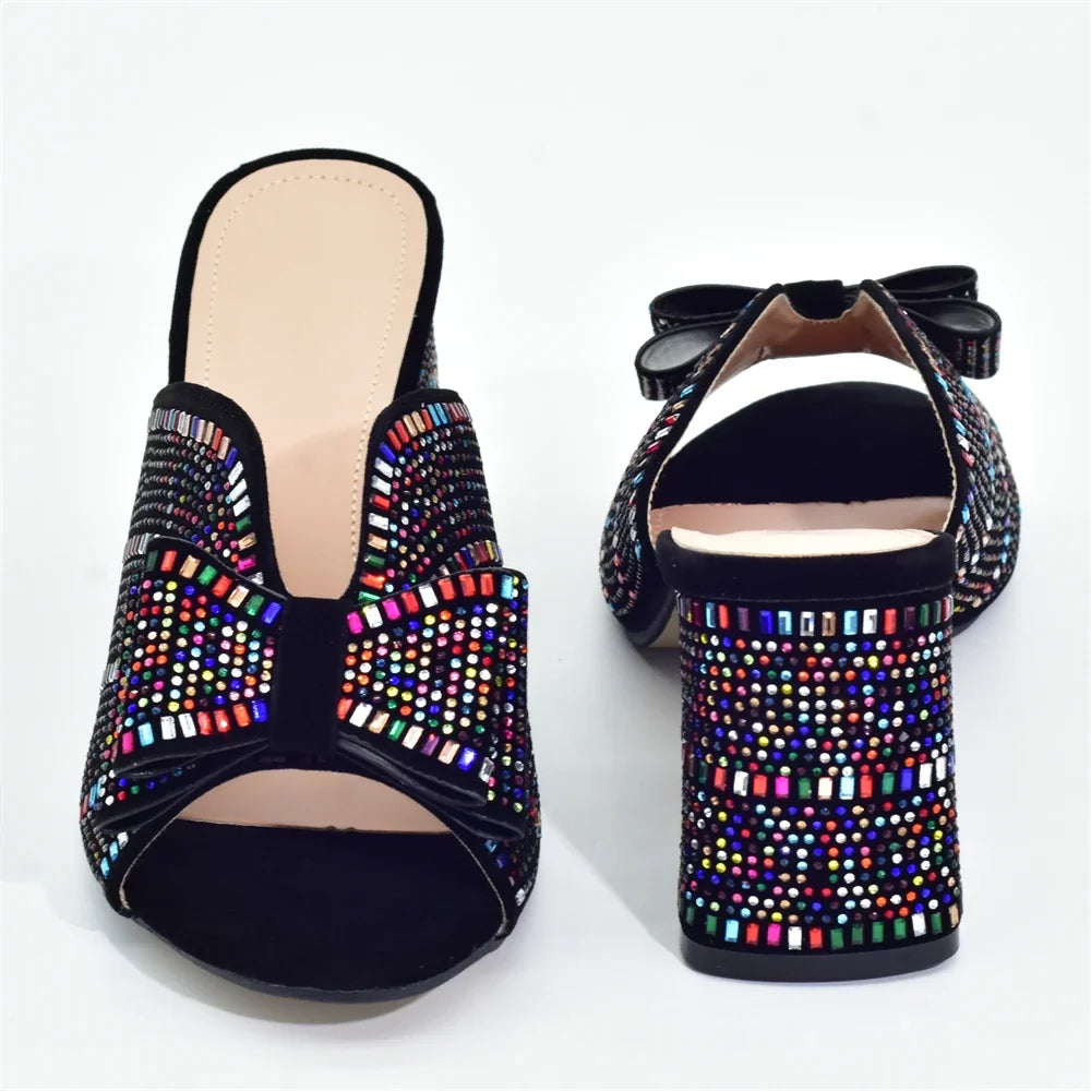 2026 Italian Elegant Women Party Pumps Decorated with Rhinestone Plus Size Women Shoes 43 High Heels Women Pumps Platform Heels