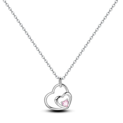 925 Sterling Silver Luminous Firefly Heart Shaped Zircon Pendant Necklace For Women Fashion Anniversary Birthday Jewelry Gifts