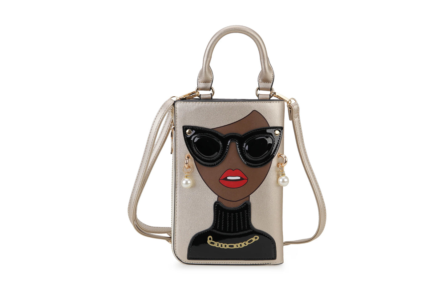 Sexy Lady Face Purses and Handbags for Women Fashion Designer Chain Shoulder Bag Party Clutch Funky Female Crossbody Bags 2022