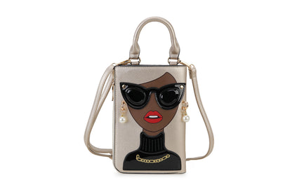 Sexy Lady Face Purses and Handbags for Women Fashion Designer Chain Shoulder Bag Party Clutch Funky Female Crossbody Bags 2022
