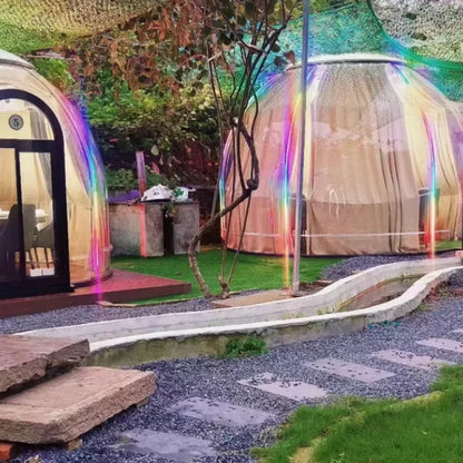 Prefab Polycarbonate Winter Geodesic Clear Dome Tent Green Dome House
