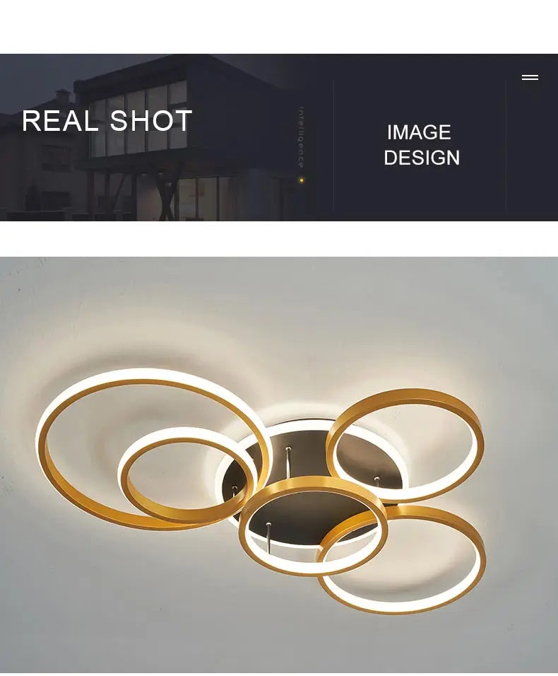 Modern LED Ceiling Chandeliers With Remote Control Decor Home Ring Lamp Living Room Bedroom Dining Room Ceiling Light Fixtures