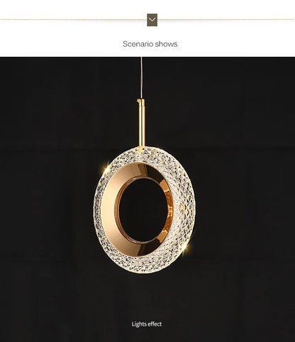 Nordic Ring LED Pendant Lights Indoor Hanging Lamp Room Decor For Bedside Bedroom Living Room Modern Pendant Lamp