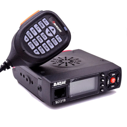 BAOJIE BJ218 Car Trunk Mobile Radio Dual Band 25W 256CH Scan DCS CTCSS Power Cable Keyboard Microphone Wireless Communication
