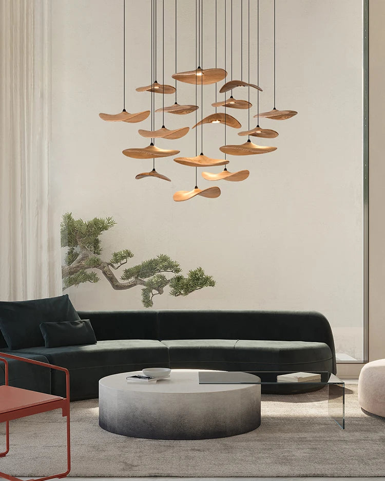 Designer Log Craft LED Ceiling Chandelier Living Room Tearoom Kitchen Table Lamps Bedroom Home Decoration Lighting Stair Lights
