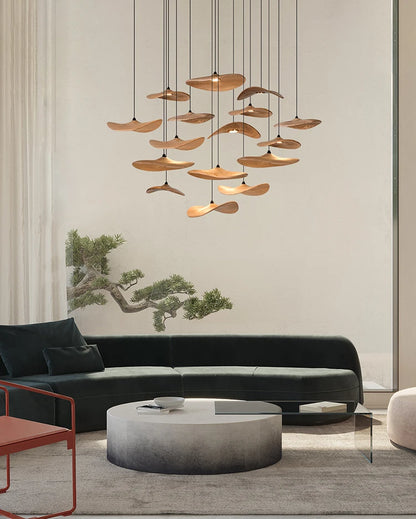 Designer Log Craft LED Ceiling Chandelier Living Room Tearoom Kitchen Table Lamps Bedroom Home Decoration Lighting Stair Lights