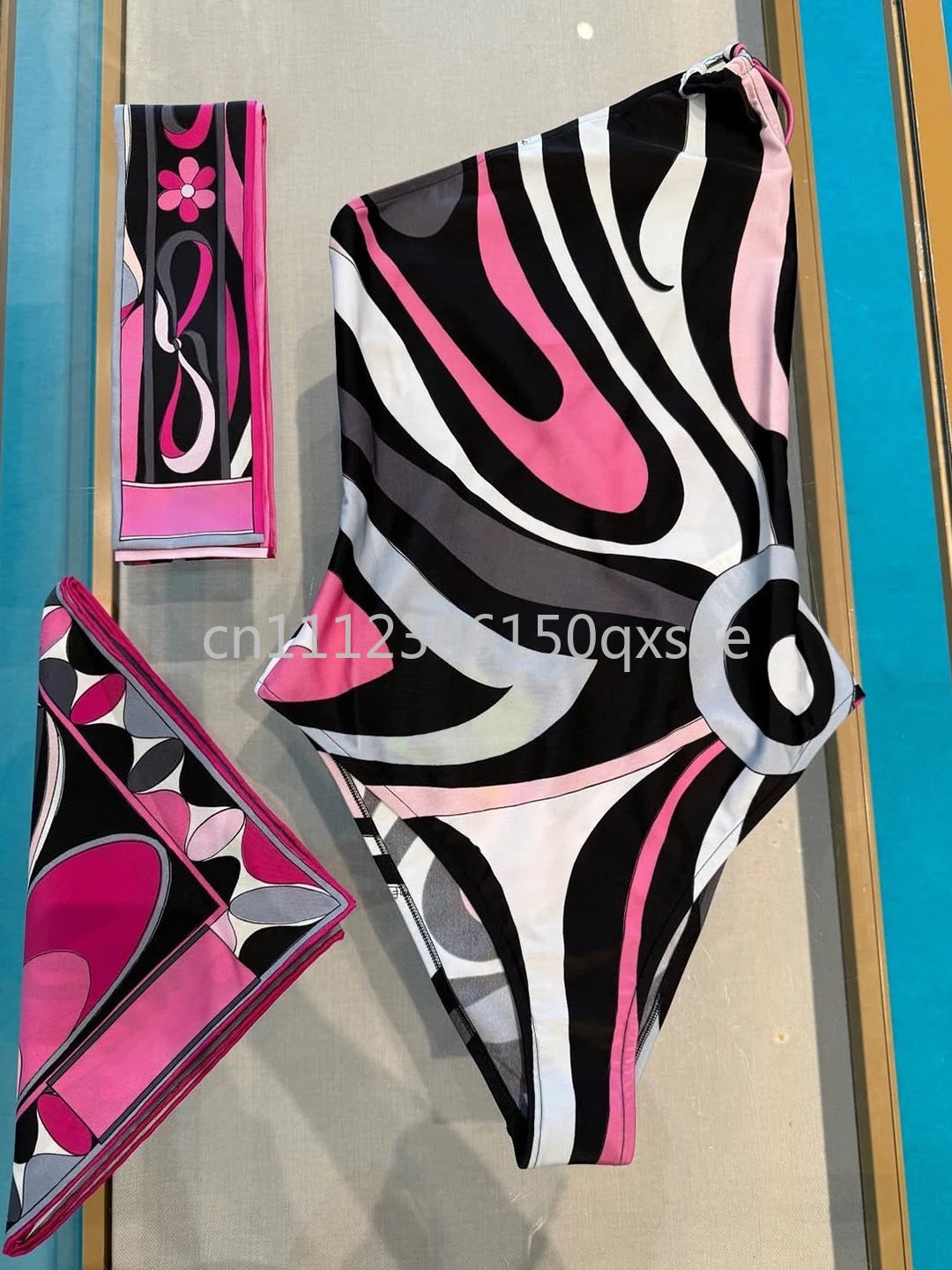 Classic Design Women's Headband Swimsuits with Letter Signature Logo Designer Brand Lady Sexy Scarf Swimsuits Beachwear