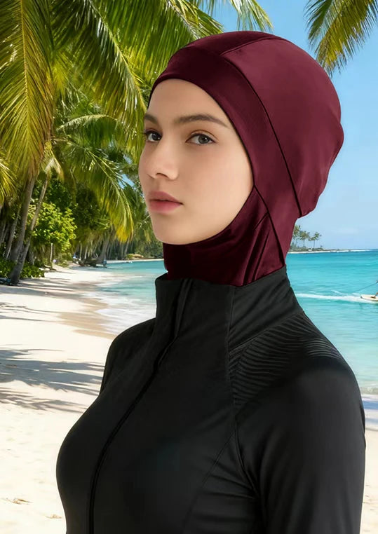 1PCS Burkini Femme Hijab Swim Bathing Hijab Women Summer Beach Instant Turban Cap