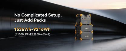 Used-EP3800-48V 3840Wh PECRON Portable Power Station Expansion Battery for E3600LFP/E3800LFP/F3000LFP/E2400LFP/E1500LFP/E1000LFP Solar Generator for Home Use